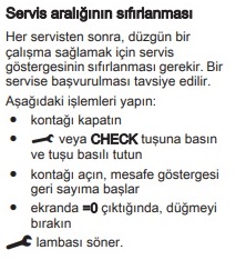 Opel Crossland bakım sıfırlama