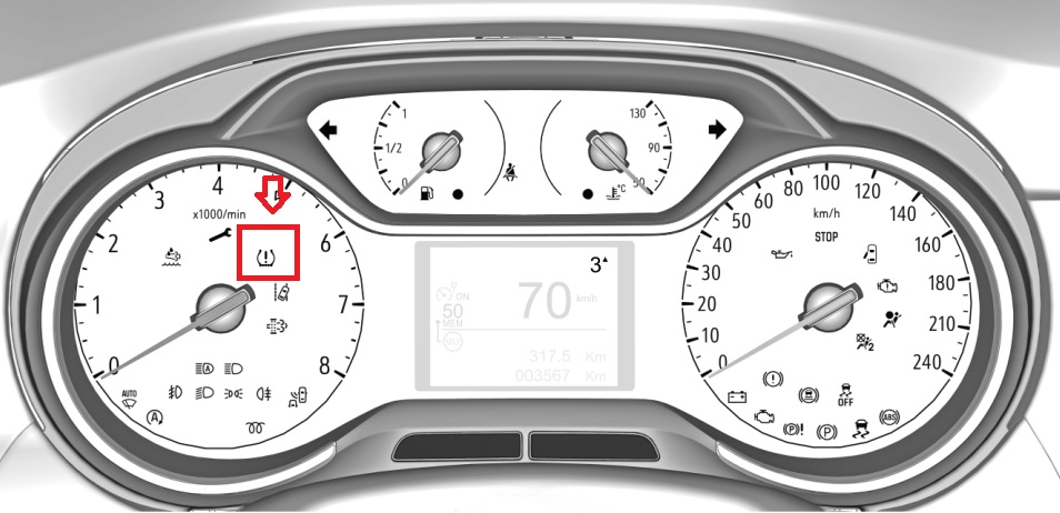 Opel Crossland basınç kontrol et uyarısı