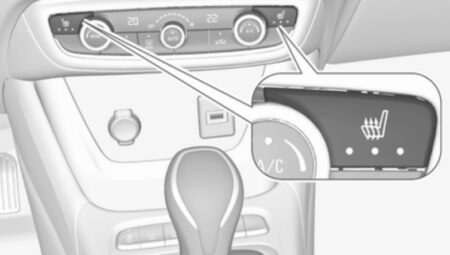Opel Crossland koltuk ısıtma düğmesi nerede ?