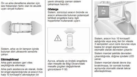 Opel Crossland park yardımı arızası