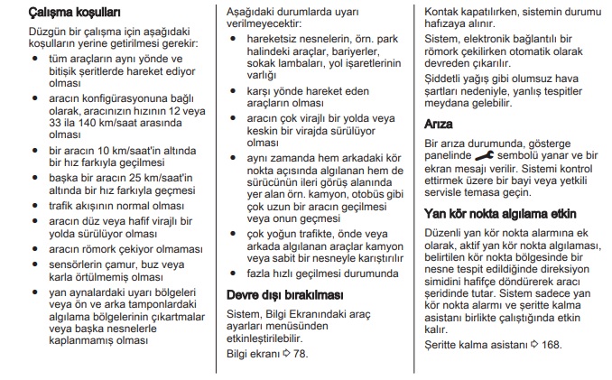 Opel Corsa kör nokta uyarı sistemi çalışmıyor 1